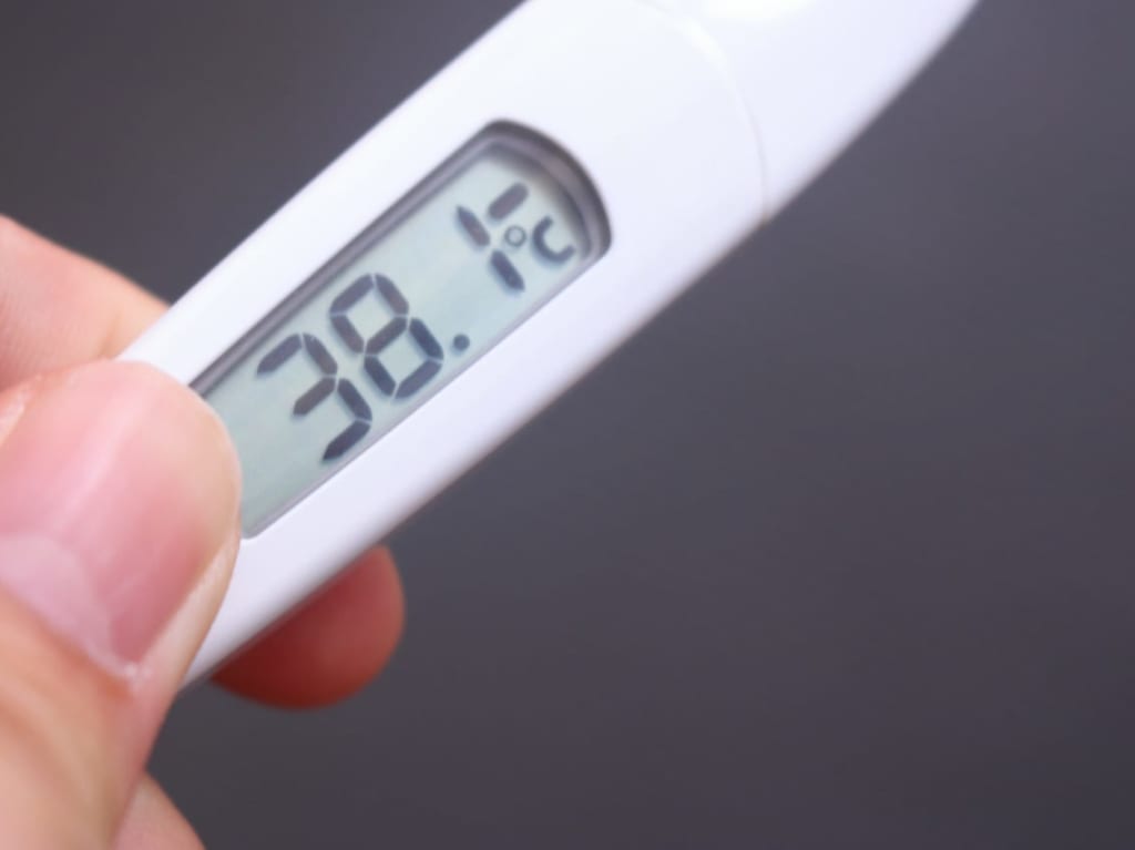 体温計、高熱イメージ